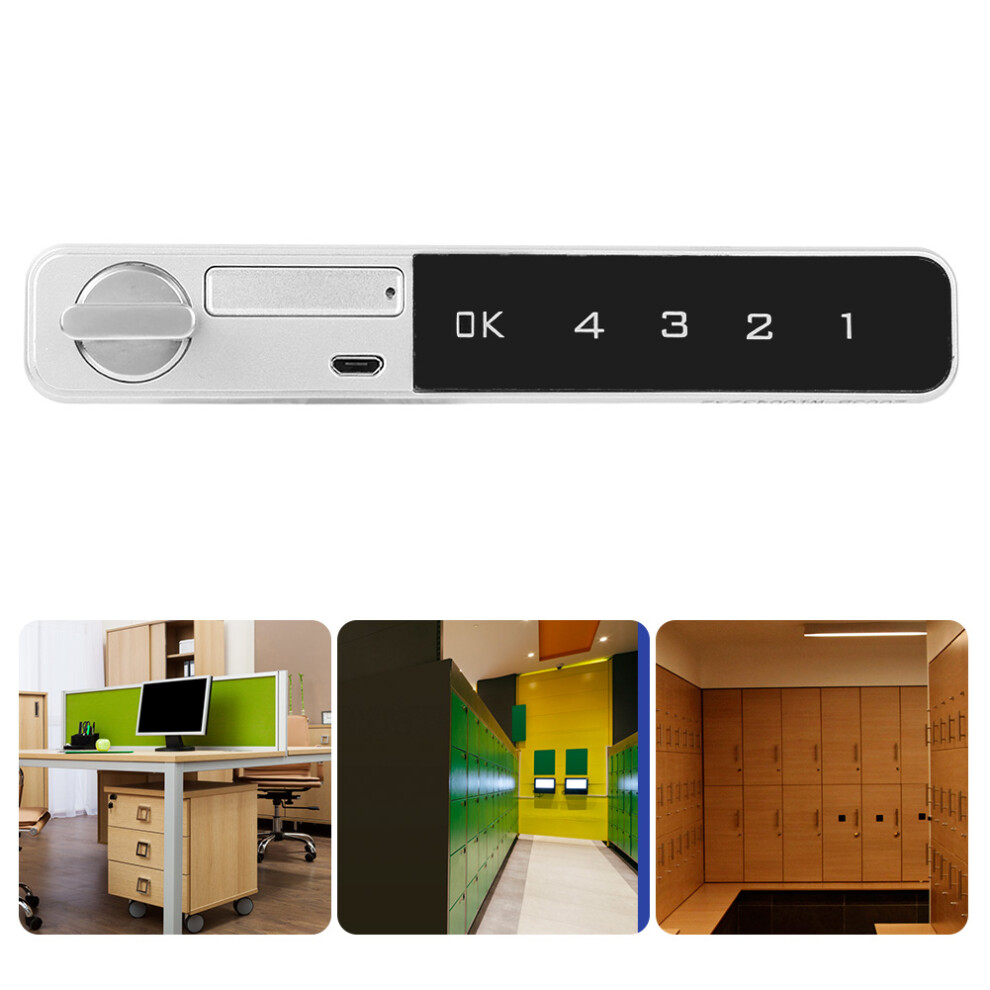 Mini Zinc Alloy Electronic Smart Lock Touch Keyboard 146X25mm For Wardrobes 9481361750475