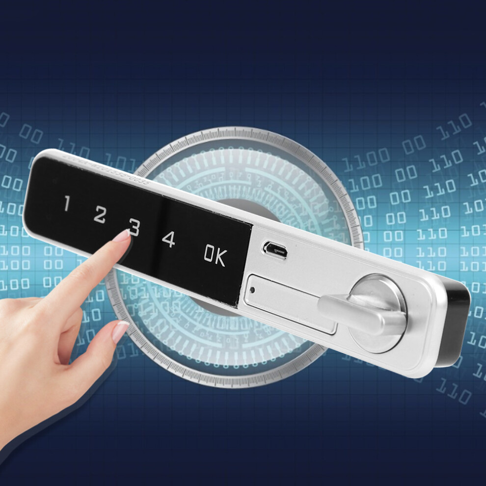 File Cabinet Wardrobe Zinc Alloy Password Lock Flat Bolt With Touch Keypad 8411361750350