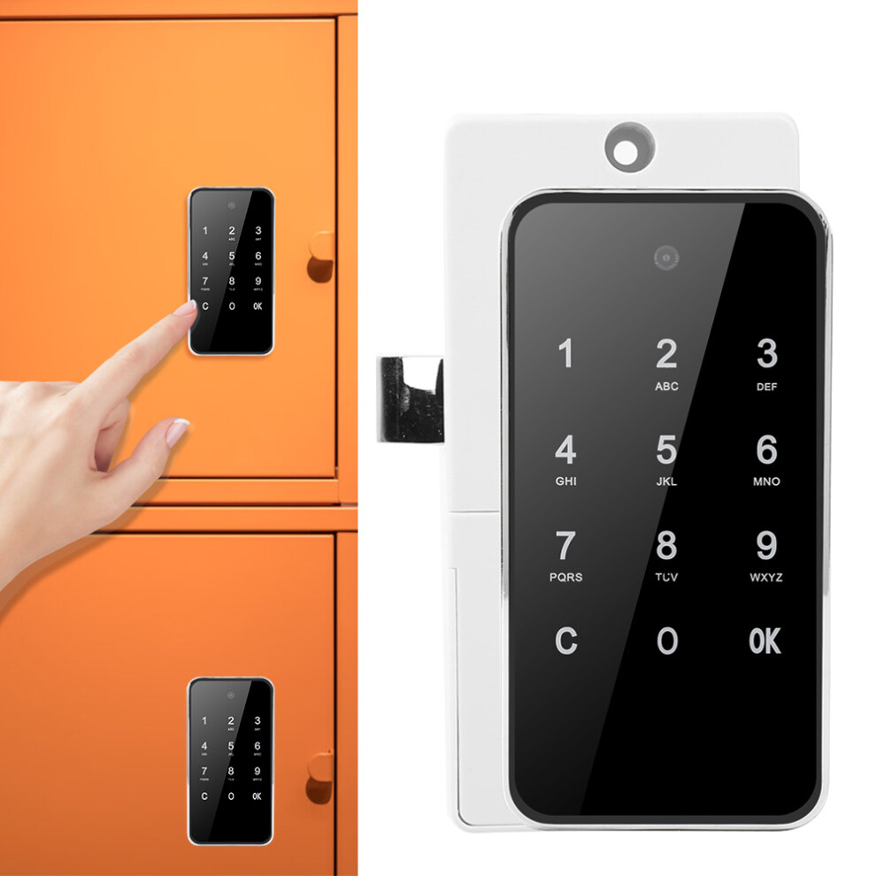 Electronic Digital Password Lock For Cabinets, Zinc Alloy, Silver 9461361750613
