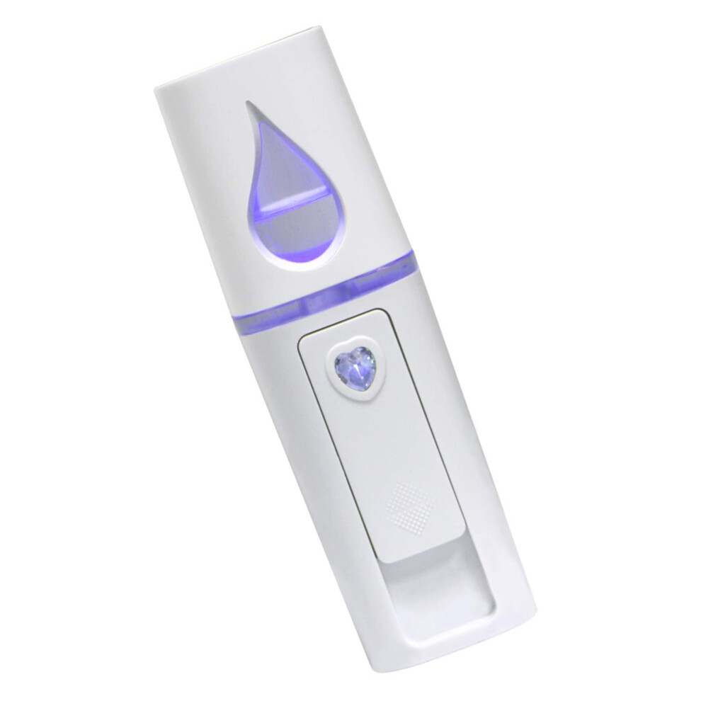 White Portable Facial Mist Sprayer 20Ml - 10X3.2cm, Usb Rechargeable