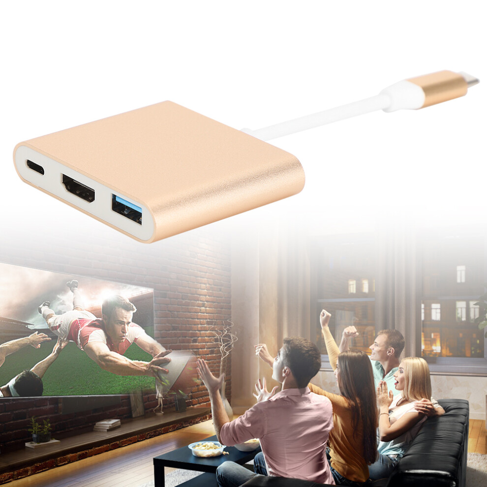 Type-C To Hdmi Usb 3.1 Converter Aluminium Alloy 4K Gold 8731361752087