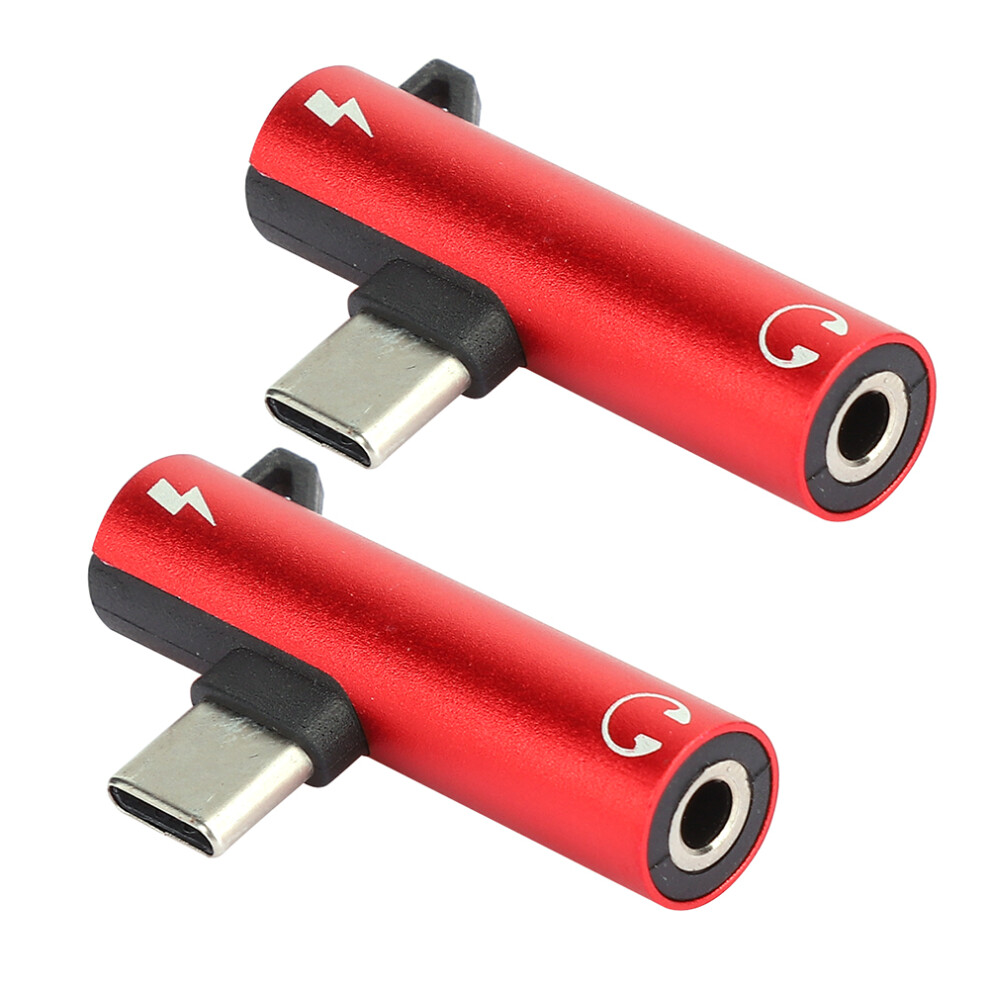 Typec To 3.5Mm Audio & Charging Adapter 2 Pack Rouge For Compatible Smartphones 4971361752326