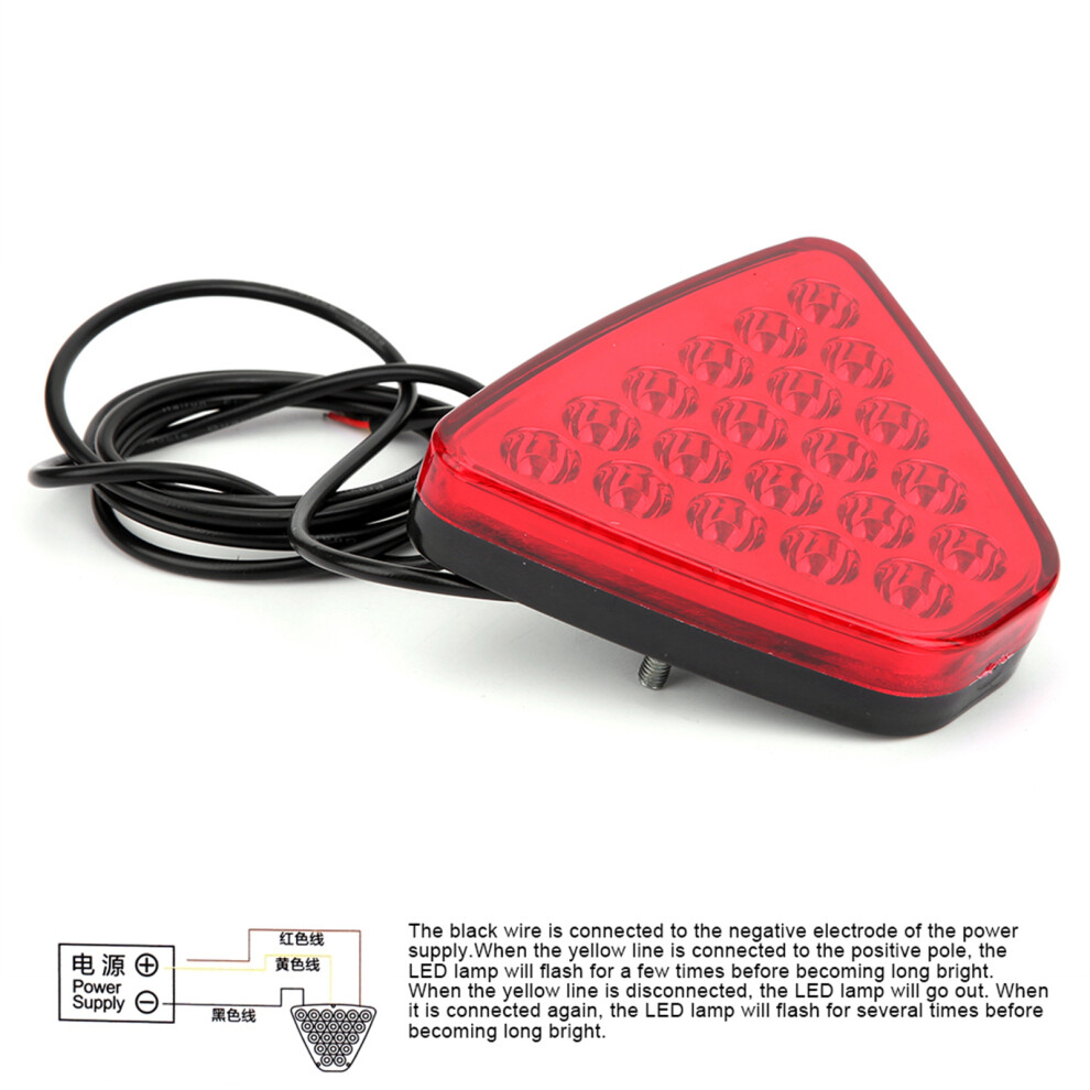 Universal 12V 20 Led Tail For Motorcycles Trucks And Suvs - Light/Red 6931361752540