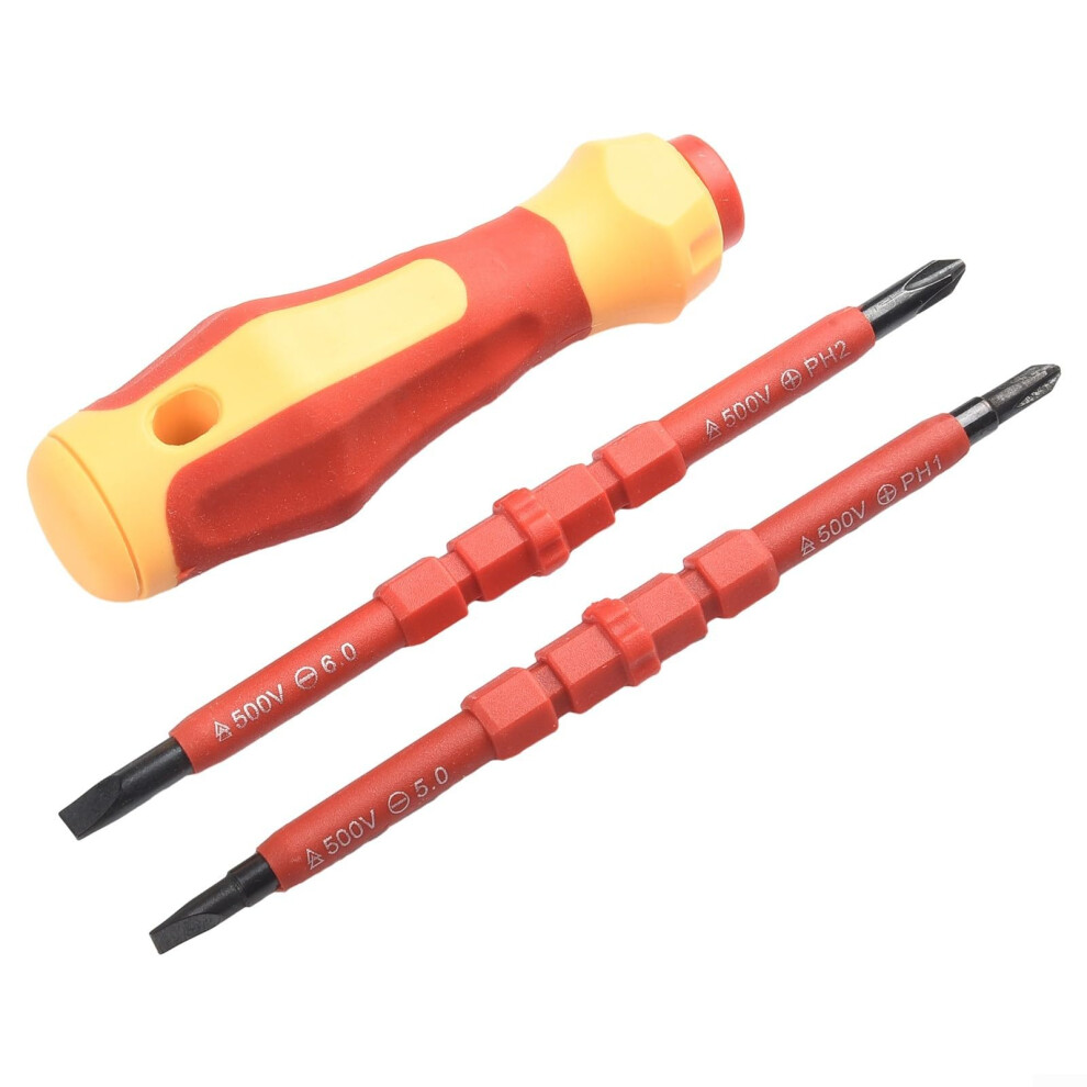 3 Pcs Electricians Tool Set Screwdrivers With Insulated Handles, Multipurpose Electrician Screwdriver Set Chrome Vanadium Steel Slotted Cross Bits 9067246743314