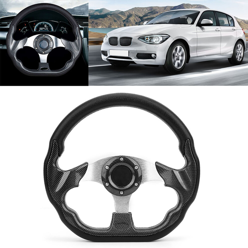 320Mm Carbon Fiber Style Steering Wheel For Racing & Drifting Cars 8751361758469