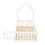 Living And Home Pine Wood House-Shaped Bed Frame, White 3