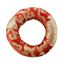 Tibetan Singing Bowl Cushion Silk Brocade Pad Handmade Cotton Pillow for Meditation and Sound Healing in Multiple Sizes 8 Cm