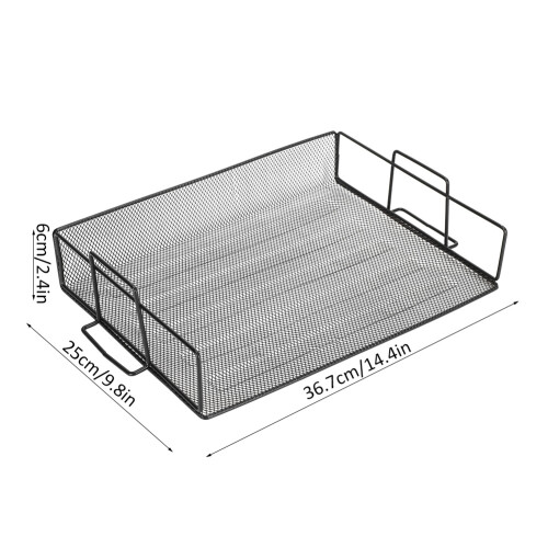 Multi-Layer Desktop File Document Tray Organizer 3 Tiers Horizontal Letter Rack 2