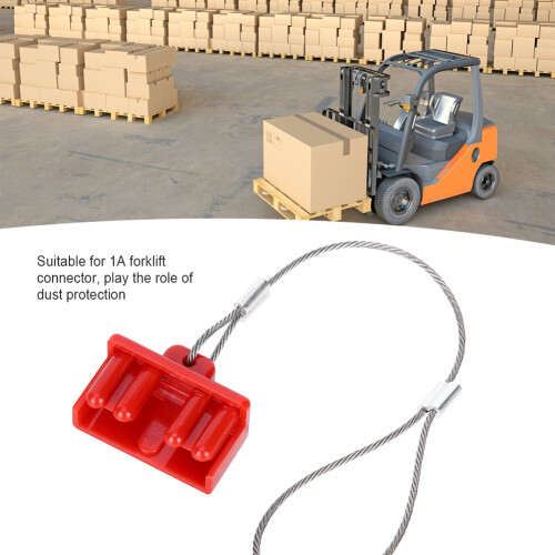 10Pcs Red Plastic Dust Cap for 50A Forklift Connectors, Hard Texture 2
