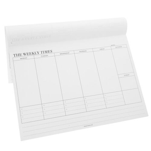 Planner Settimanale Mensile Carta Bianco Blocco Note Per Casa
