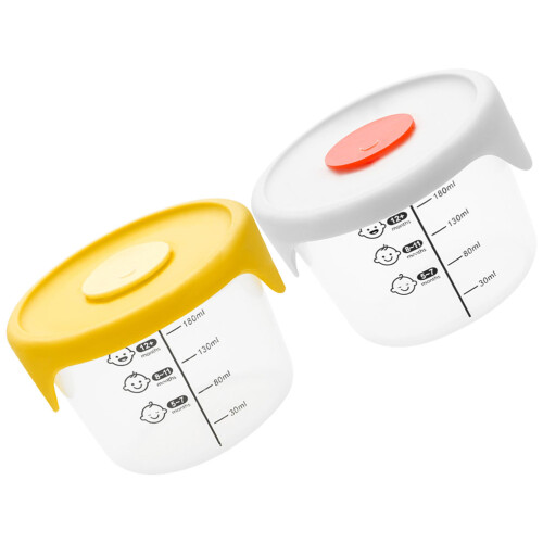 2Pièces Boîtes De Stockage Bébé Pp+silicone 2