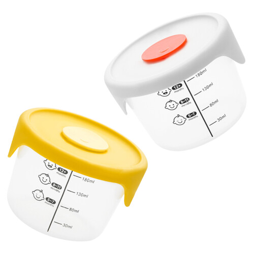 2Pièces Boîtes De Stockage Bébé Pp+silicone 1