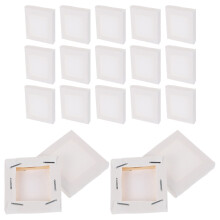 20Pz Mini Telaio Per Pittura in Legno E Cotone Bianco Per