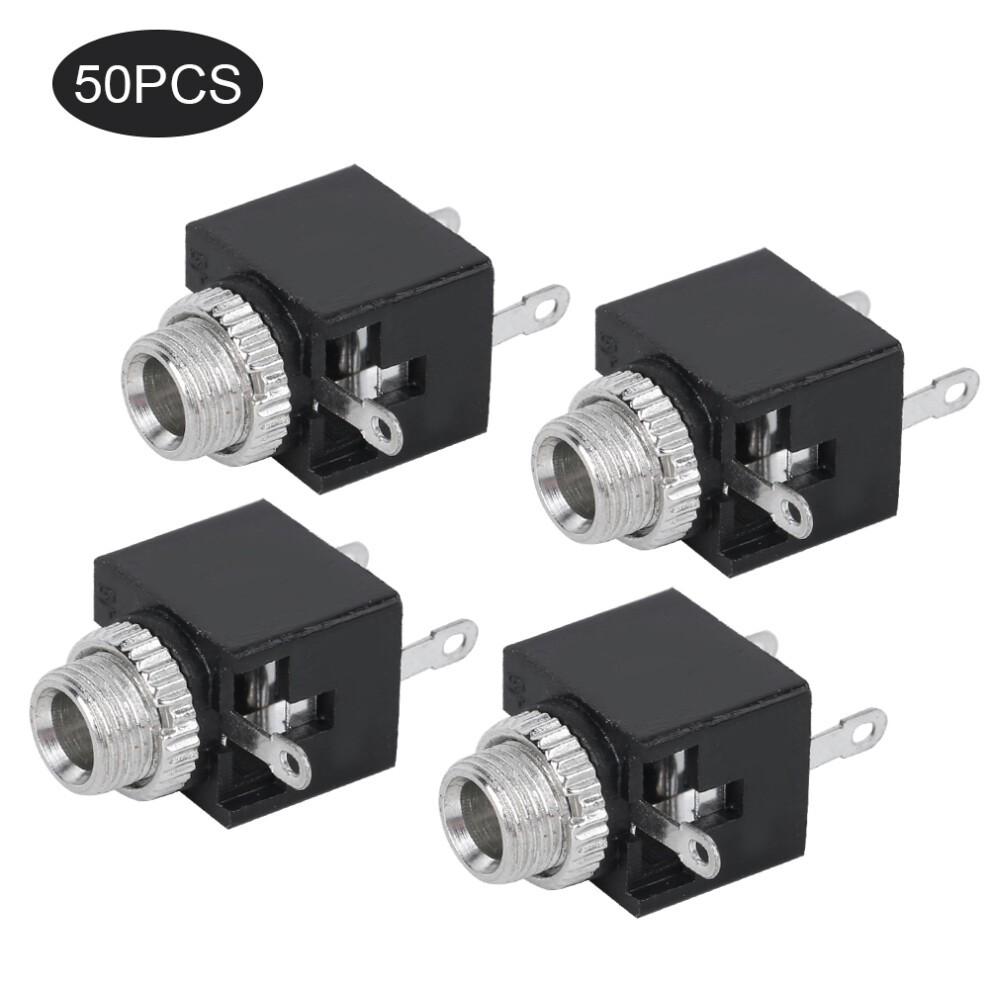 50Pcs 3.5Mm Audio Socket Plug Adapter Dip Terminals Durable Metal Nut Ae017 8761361768979