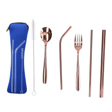 Copper Metal Straws Reusable Stainless Steel Drinking Straws Set Of Eco Friendly Drinkware For Home Bartender Elegant Cocktail Accessories With Cleani