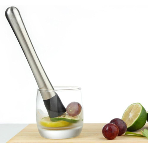 Barware Essential, Ανοξείδωτο ατσάλινο αναδευτήρα κοκτέιλ με ανάγλυφη άκρη, απαραίτητο 1
