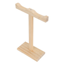Holz-Papagei-Trainingsständer, Basis 16x8cm, vertikaler Stab 24cm