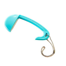 (Blue) Portable Removable Plastic Bag Hook Table Desk Purse Handbag Holder Mini Hanger