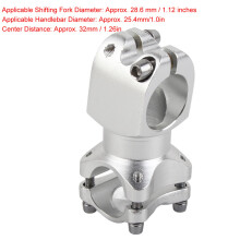 Mountainbike-Aluminium-Lenker mit festem Vorbau 25,4*38 Silber Kurzes Design