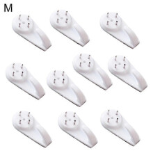 (M) 10Pcs Mini Powerful Tracelss Wall Mounted Hanging Nail Hooks Removable Hanger