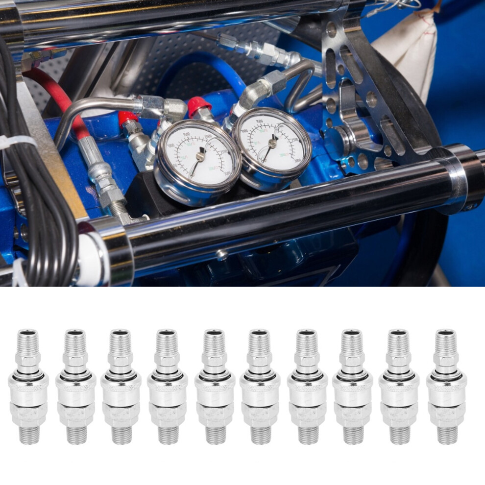 10Pcs Stainless Steel Air Compressor Quick Release Connectors, 13Mm Thread 4991361774470