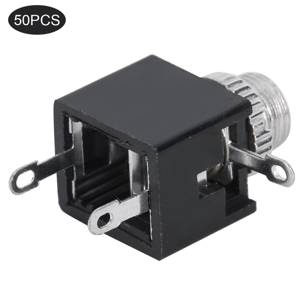 50Pcs 3.5Mm Audio Socket Plug Adapter Dip Terminals Durable Metal Nut Ae017 4371361776597