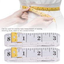 10pcs 2.0 x 300cm Double Scale Flexible Ruler for Body Measurement White