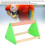 Parrot Cage Stand Triangular Side Mount with Grind Arenaceous Bar Random Colour 12
