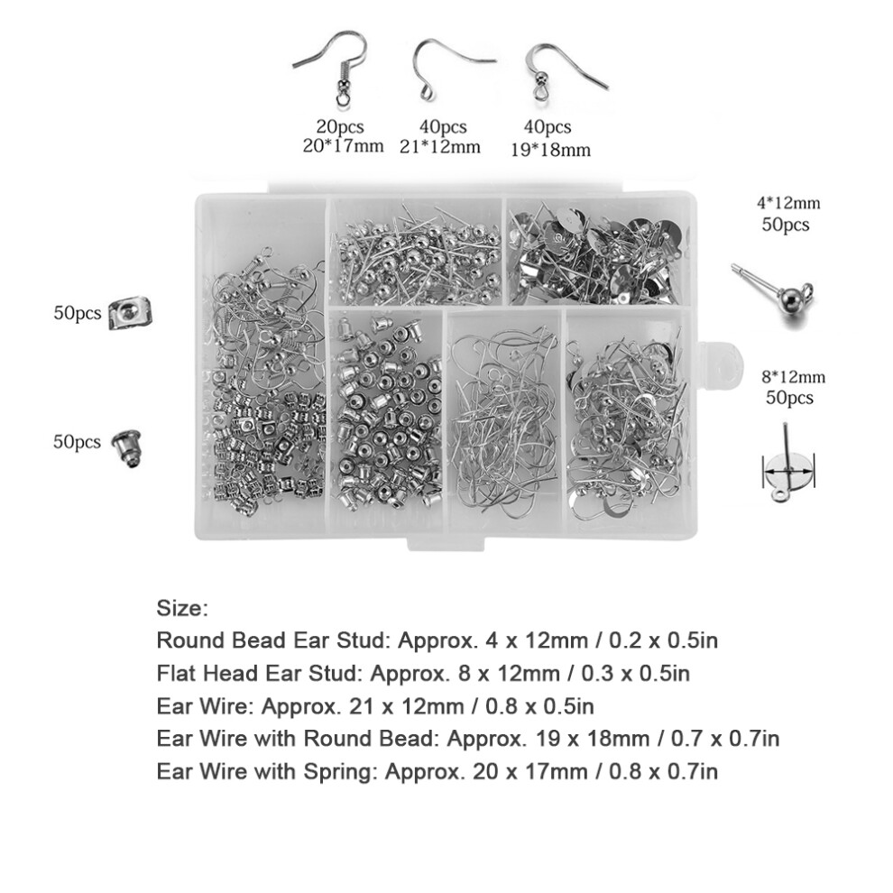 Earring Making Kit with Round Beads, Hooks & Wires, 4-21mm-image-OPC-PMZJNR9-NEW