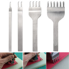 DIY Lederstichwerkzeug Set 4 Stück mit 1/2/4/6 Zackenlochmeißeln (6 mm)