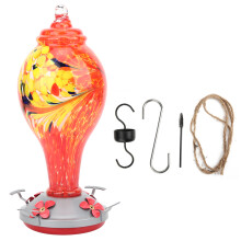 Bunte Malerei Glas Vogel Feeder Garten Hof Outdoor
