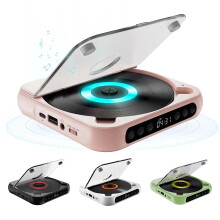 Portable CD Player With Bluetooth 5.3,Desktop Retro CD Player,Hi-Fi Sound 2000mAh Battery,Supports CD/CD-R/CD-RW/MP3,Compact&Lightweight Home(Pink)