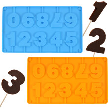 Innovador detalle para fiestas de cumpleaños: molde para velas de cumpleaños personalizadas y chocolates con forma de números.