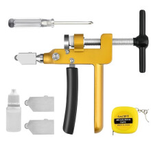 Heavy-Duty Glass & Tile Cutter with Premium Alloy Cutting Wheel and Rubber Pad for Safety