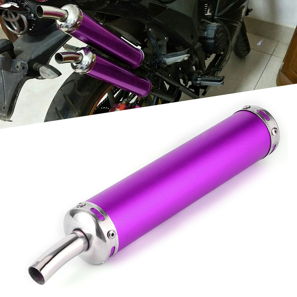Stainless Steel 20Mm Motorcycle Exhaust Muffler Silencer Purple 6901361792747