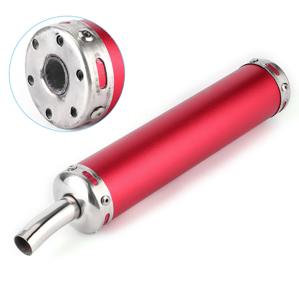 Stainless Steel Exhaust Muffler Silencer 20Mm For 2 Stroke Motorcycle Red 4931361792609