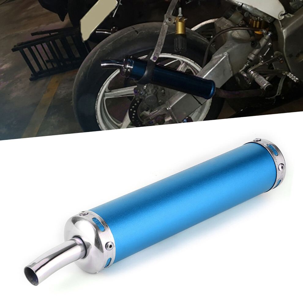 Stainless Steel Exhaust Muffler Silencer 20Mm For 2 Stroke Motorcycle Blue 6951361792926