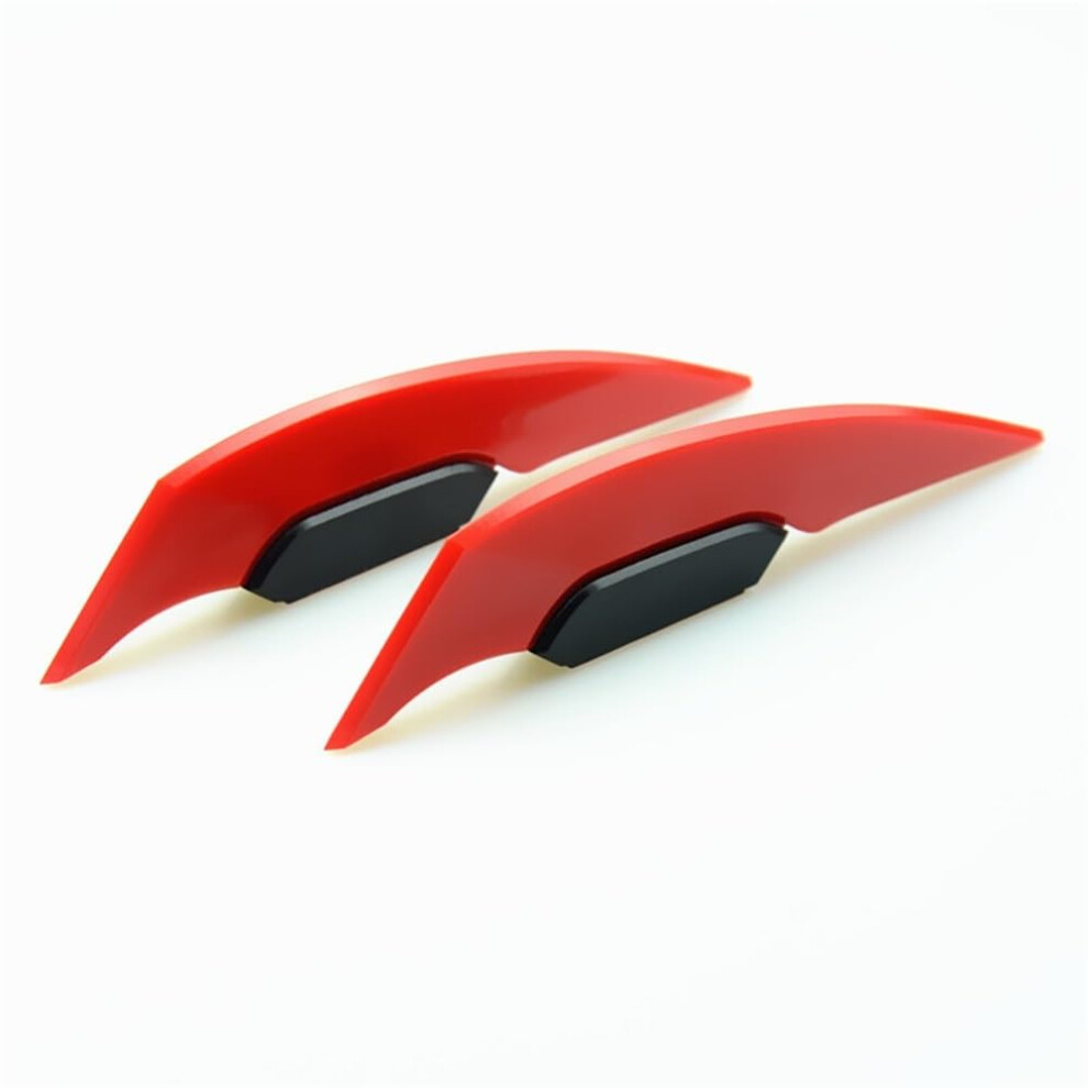 2Pcs Universal Motorcycle Winglet Aerodynamic Spoiler Wing Side Spoiler Sticker Dynamic Wing For Motorbike Scooter(Red) Red 9323874985220