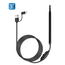 Visual Ear Cleaning Tool 3-in-1 Otoscope with 5.5mm Lens & LED