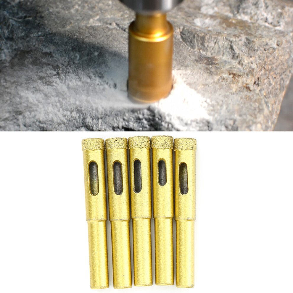 5Pcs Gold Diamond Hole Saw Drill Bits 10Mm For Tile Concrete Marble 7611361797916