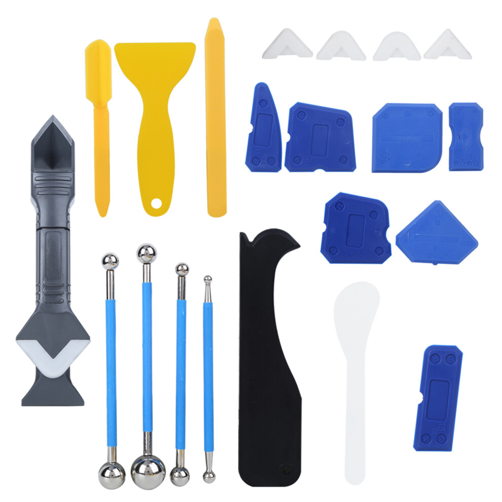 Plastic Sealant Spreader & Scraper Set: 22 Tools For Resin & Silicone Work 4391361796999