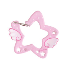 Wing/Star Shape Carabiner Acrylic Buckle Keychain-Pink