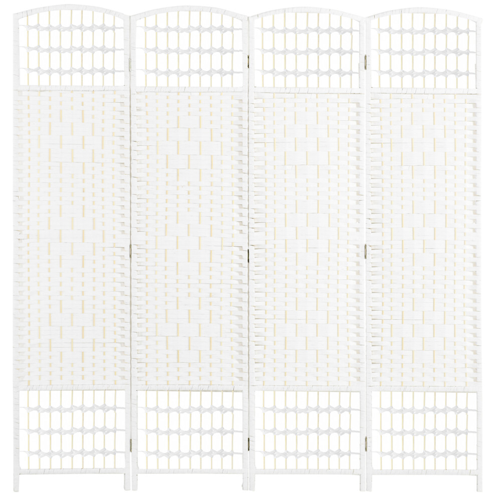 Folding Room Divider Privacy Screen 4 Panel Paravent Separator for Office Bedroom Living Room 160 x 170cm White-image-OPC-PMZJT7H-NEW