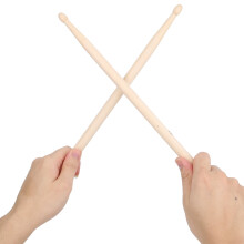2 Pairs 5A/5B Maple Wooden Jazz Drumsticks, 40.7cm, Burlywood