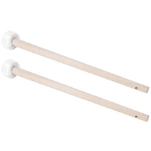 2PCS Maple Wood Small Gong Hammers, Rubber Heads, 26cm Long