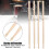2 Pairs Maple 5A/5B Jazz Drumsticks for Beginners, 40.7cm, Burlywood 6