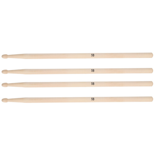 2 Pairs Maple 5A/5B Jazz Drumsticks for Beginners, 40.7cm, Burlywood 1