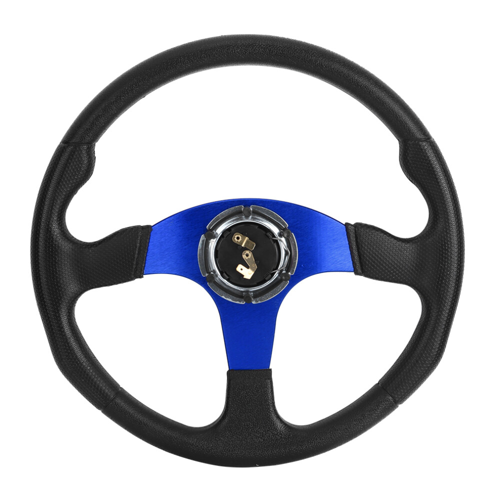 Universal Racing Steering Wheel 350Mm/14In Deep Dish 6 Bolts For Cars Blue 8171361802502