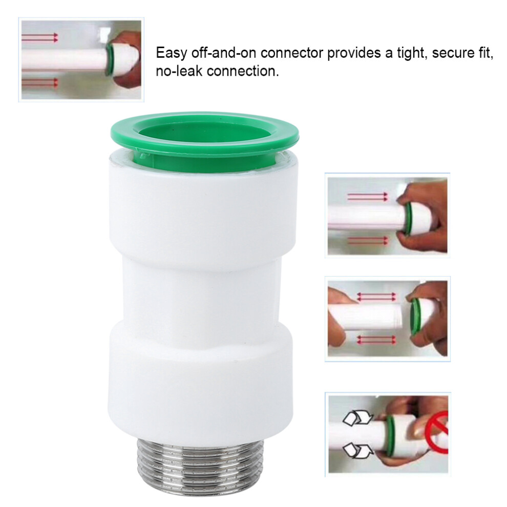 32Mm To G1in Plastic Pipe Fitting, Straight Quick Connector 4281361804575