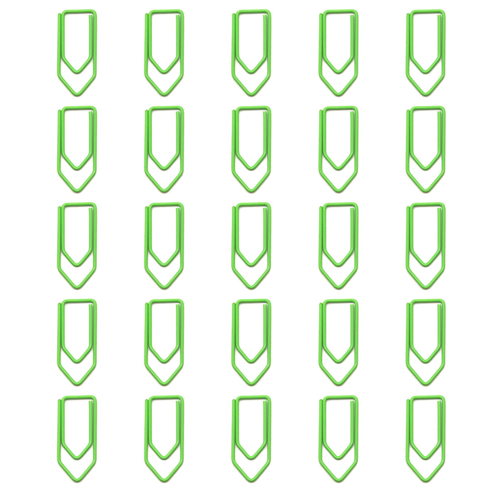 25Pcs Colorful Steel Bookmarks Clips Creative File-Light Green 7696000304304